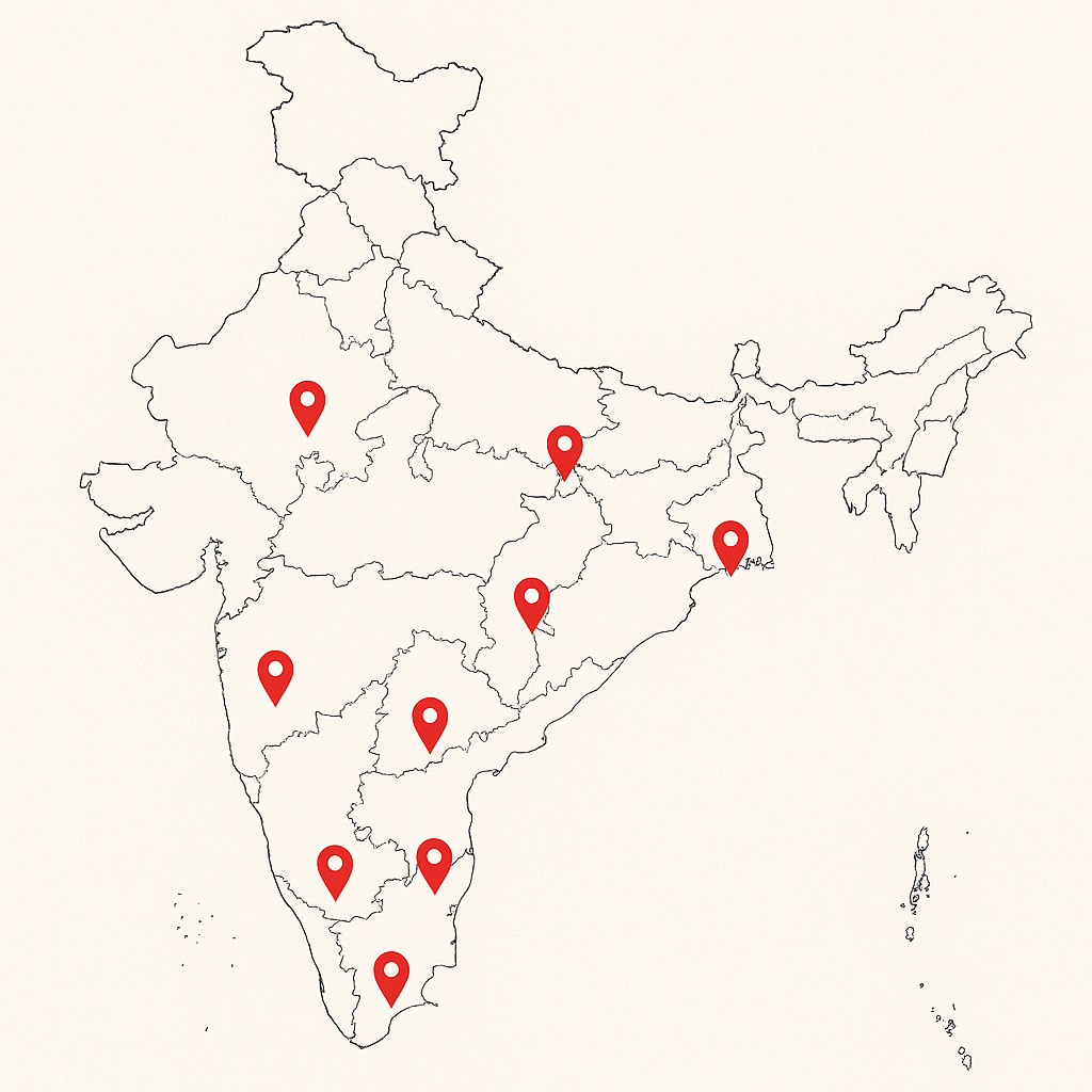 India Branch Map
